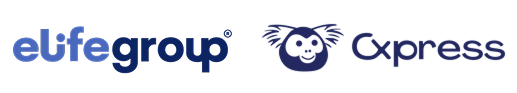 Logotipos Elife Group e Cxpress