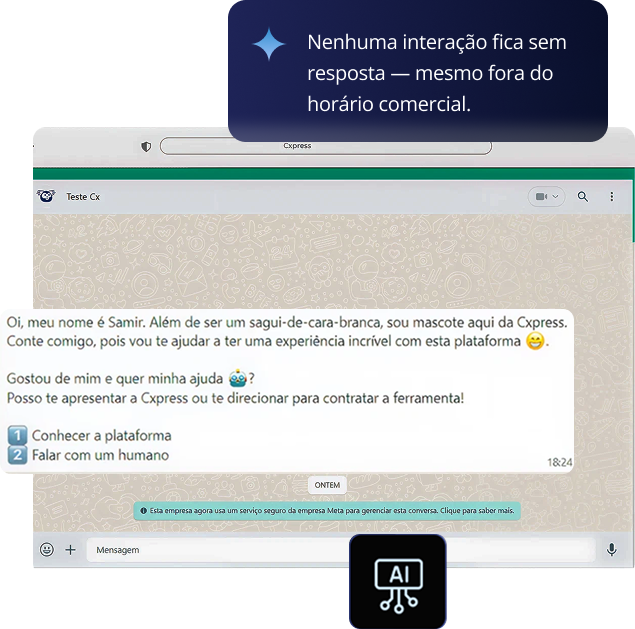 Demonstração do Agente Sentinela da Cxpress em funcionamento